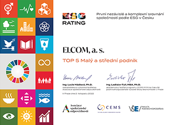 ELCOM, a. s., v TOP 5 ESG Ratingu